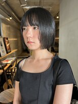 ソイリウム 下北沢(soi rium)&nbsp;切りっぱなしボブ_ミニボブスタイル_顔まわりレイヤー