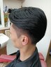 【人気No.2】メンズカット＋シャンプー＋白髪染め＋シェービング　眉カット付