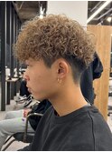 ブリーチパーマダブルカラー波巻きツイスパクリームパーマ