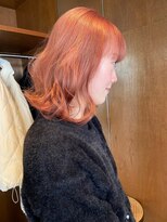 ヨロヘアー(YOLO hair) オレンジカラー/ハイトーン/前髪