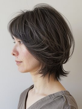 アルトリスト(Altruist Aging×HAIR&SPA) ★ダークブルーワンホンレイヤーデジタルパーマボブ髪質改善
