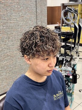 ヘアーパークキューブ プードルパーマ＋メッシュ
