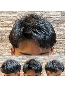 アールドボーテ 理容室(R de Beaute) 銀座 七三分け パーマ