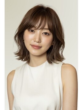 レリーノーブル 西宮北口(RelyNoble) 大人可愛いミディアム×美肌カラー[西宮北口/白髪ぼかし]