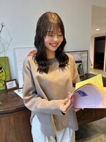ヘアーアイストゥーレ(HAIR ICI TRE)&nbsp;ブリーチなしベージュカラーぷつっとミディアム透明感カラー
