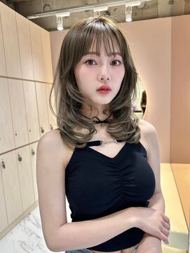 グロー 大宮(GLROW) レイヤーカット　ハッシュカット　オリーブベージュ　ベージュ