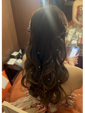 オーガニック ライフ 若葉 鶴ヶ島(organic+life) 艶髪ブライダルヘアセット韓国風ハーフアップ◎