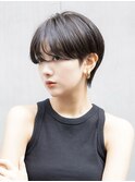 ハンサムショートダークアッシュ似合わせカット