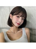 ボブレイヤーカット髪質改善ショートボブグレージュミニボブ韓国