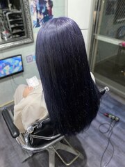 【派手髪】violet navy color【くすみカラー】