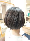 仙台D 前下がり丸みグラデーションボブ秋カラーstyle