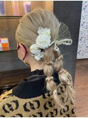 袴振袖着付け和装玉ねぎヘアーアレンジ卒業式成人式パーティー