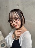 シルキーベージュ×グレージュカラー【髪質改善/縮毛矯正】