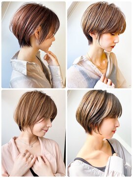 ヘアーメイク クーラ 行橋店(Hair make CURA) 20代30代ミニボブベージュ小顔ショートお手入れ簡単♪