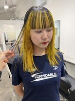 ジーナ オモテサンドウ(XENA)&nbsp;インナーカラー×イエロー（表参道）