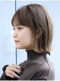 前髪あり大人小顔外はねボブ 30代40代50代【AIN.表参道】川原