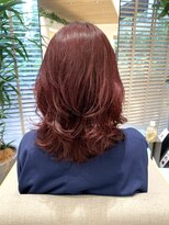 ステアケース 武蔵小杉店(stair:case)&nbsp;ワインレッド　コテ巻き風パーマ　武蔵小杉
