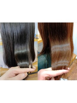 〈髪質改善専科〉縮毛矯正×髪質改善トリートメントで癖毛ケア。柔らかく艶のあるストレートヘアをずっと…