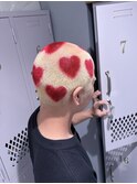 buzz cut hair dye design