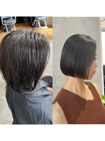 サクラ 岐阜(SAKURA)&nbsp;湿気や汗で広がるストレスをなくす美髪矯正ボブ　縮毛矯正