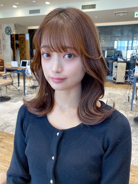 アフロート エル 錦糸町(AFLOAT L) 【20代30代】小顔レイヤーミディアム/黒髪/暗髪/ココアベージュ