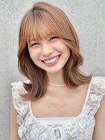キリ 表参道(kyli)&nbsp;前髪こなれヘア愛され斜めバングくびれヘア似合わせカット