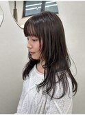 ふんわりレイヤースタイル×透明感グレージュカラー♪