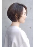 大人かわいいショートボブ/透明感/白髪ぼかし☆☆