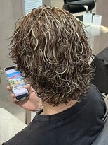 エルマーク 松山(L-MARK) ハイライト/メッシュ/ツイストパーマ/ツーブロック/メンズ