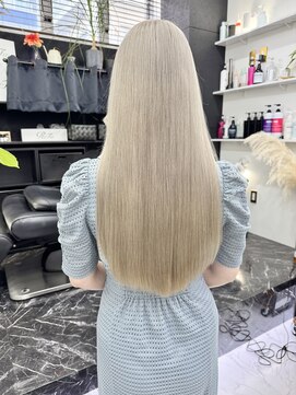 チュダック(ChuDuck) 【天神】色落ちも可愛いミルクティー/ケアブリーチ/ダブルカラー