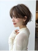 【横顔美人】美シルエットの大人可愛い丸みショートボブ