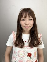 ピエドプールポッシュ(PiED DE POULE POCHE) サイド切り込みハイトーンロング