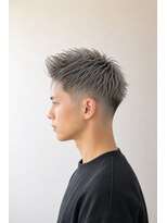 アーダーヘアサロン 森田店(ADER HAIR SALON)&nbsp;メンズフェード×スパイキーグレーアッシュショート