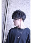 横顔最高!!黒髪無造作スパイラルマッシュ【BLAZE 大庭】
