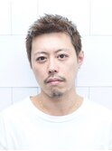 七三オールバックツイストパーマかき上げヘアコンマヘアG1