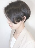 【モリオ原宿】刈り上げハンサムショート　前髪なし　黒髪