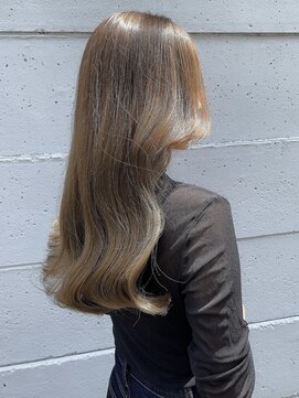 アローラ 三軒茶屋(Allora) オリーブべージュ小顔かきあげ前髪2wayバング