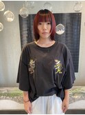 デザインカラー×ショートウルフ