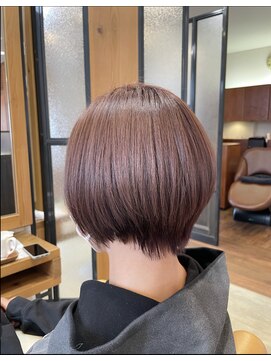 セラヴィ 丸みショート×ピンクブラウン