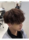 ツーブロック刈り上げマッシュショート