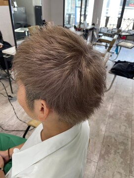 アジールヘア 所沢プロペ通り店(agir hair) ミルクティーベージュベリーショート夏デザインカラー所沢練馬