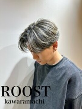ルースト 京都河原町店(ROOST) センターパートメッシュカラーブリーチニュアンスパーマ