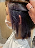 大人も楽しめる◎さりげないパープルアクセント/インナーカラー