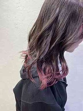 エヌプラスリタ 近鉄八尾(N+lita) くびれヘアアプリコットオレンジハイライトカラーサーフカラー