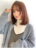 〈藤間〉顔まわりレイヤー/ナチュラルガーリー/ショコラベージュ