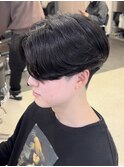 横浜毛流れセンターパートニュアンスパーマフェザーパーマ韓国◆