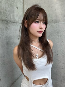 ロンド マーレ 天神大名店(Lond mare) 黒髪/オリーブグレー/小顔/ココアベージュ/レイヤーカット