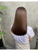 キュア 表参道(CURE) #黒髪#グレージュカラー#ココアベージュ#ヘルシーロング#表参道