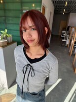 イェスオキナワ(yes okinawa)&nbsp;くびれレイヤーボブ×オレンジブラウン