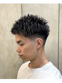 スパイキーショート×ピンパーマ